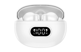 foto de AURICULARES BLUETOOTH DENVER INALAMBRICOS CON ENC (4 MICROFONOS) BLANCO