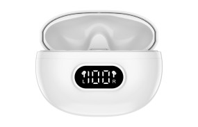 foto de AURICULARES BLUETOOTH DENVER INALAMBRICOS CON ENC (4 MICROFONOS) BLANCO