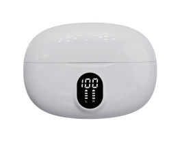 foto de AURICULARES BLUETOOTH DENVER INALAMBRICOS CON EFECTO DE LUZ BLANCO