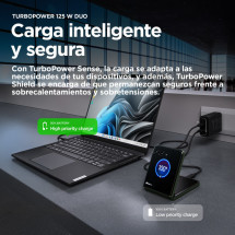 foto de Motorola TurboPower 125W Duo Charger Universal Negro Corriente alterna Carga r?pida Interior