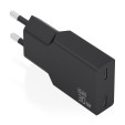 foto de CARGADOR AISENS ULTRA DELGADO GaN 30W 2xUSB-C PD3.0 NEGRO