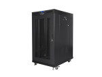 foto de ARMARIO LANBERG RACK 19 22U 800X1000 FLAT PACK PUERTA PERFORADA CON LCD NEGRO