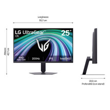 foto de MONITOR LG ULTRAGEAR 25G523B-B 24,4 FULLHD 200HZ IPS 1MS FREESYNC G-SYNC HDR10 GAMING