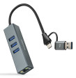 foto de HUB NANOCABLE 10.03.0412 USB-C+USB-A 3.0 ETHERNET 3XUSB-A 3.0 GRIS