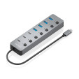 foto de HUB AISENS USB3.2 Gen2 10G USB-C-4xUSB-A+3xUSB-C+1xUSB-C PD3.0 100W 30CM