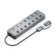 foto de HUB AISENS USB3.1 Gen1 USB-C+USB-A-4xUSB-A+3xUSB-C+1xUSB-C/H ALIM